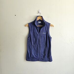 Columbia Fleece Zip Up Vest Size Small_ Blue